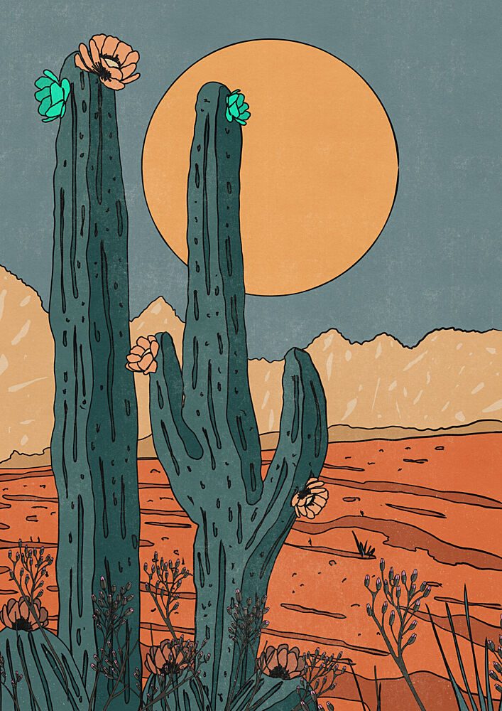 Southwest Desert Bloom art print by Nicholas for $57.95 CAD
