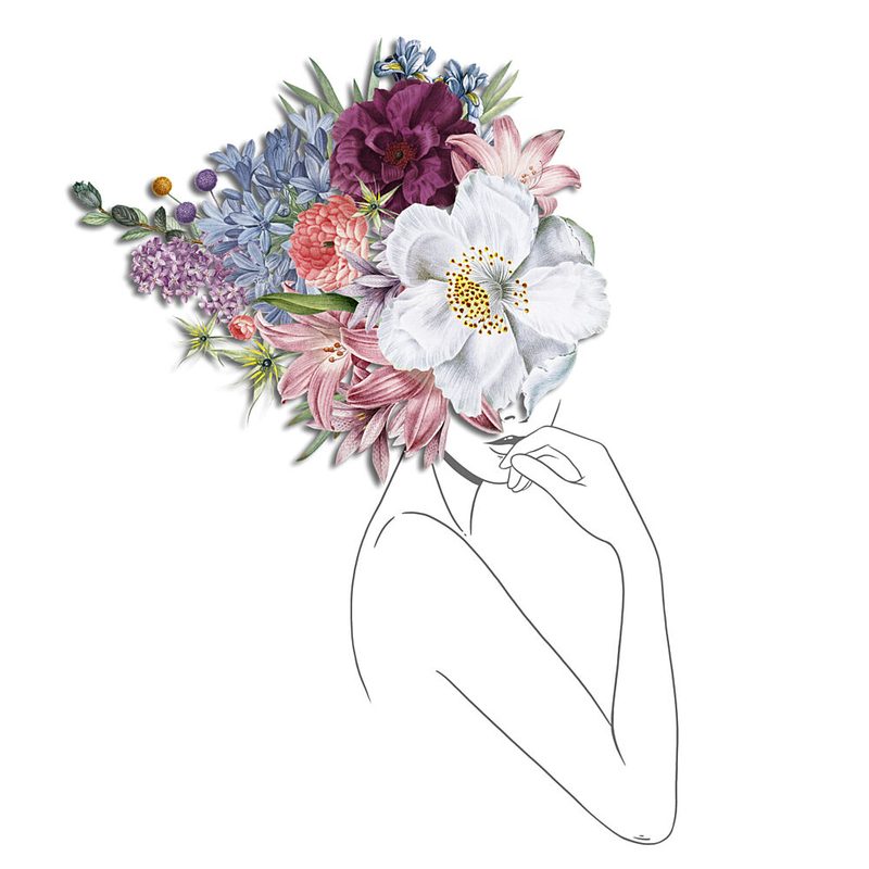 Blossoming Woman art print by Marja van den Hurk for $57.95 CAD