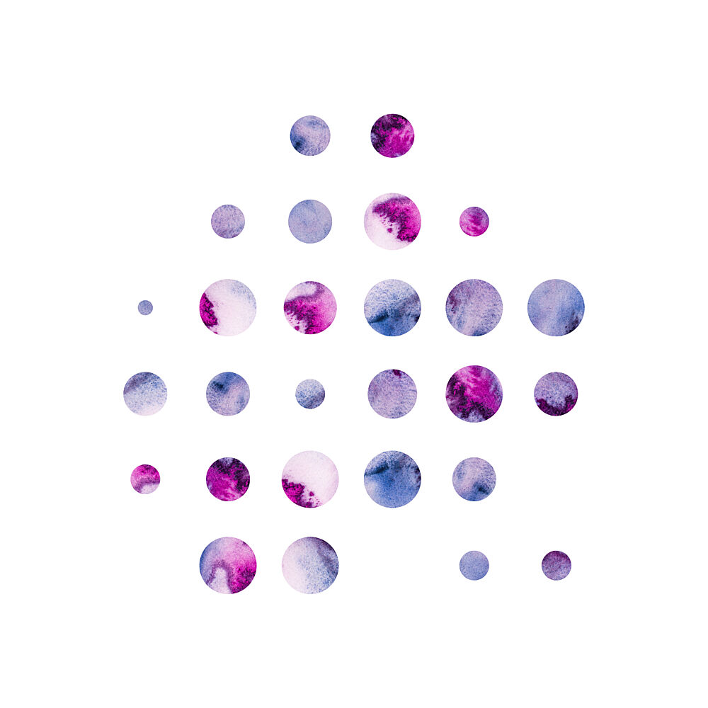 Cosmic Watercolor Circles art print by Fabiana Silveira for $57.95 CAD