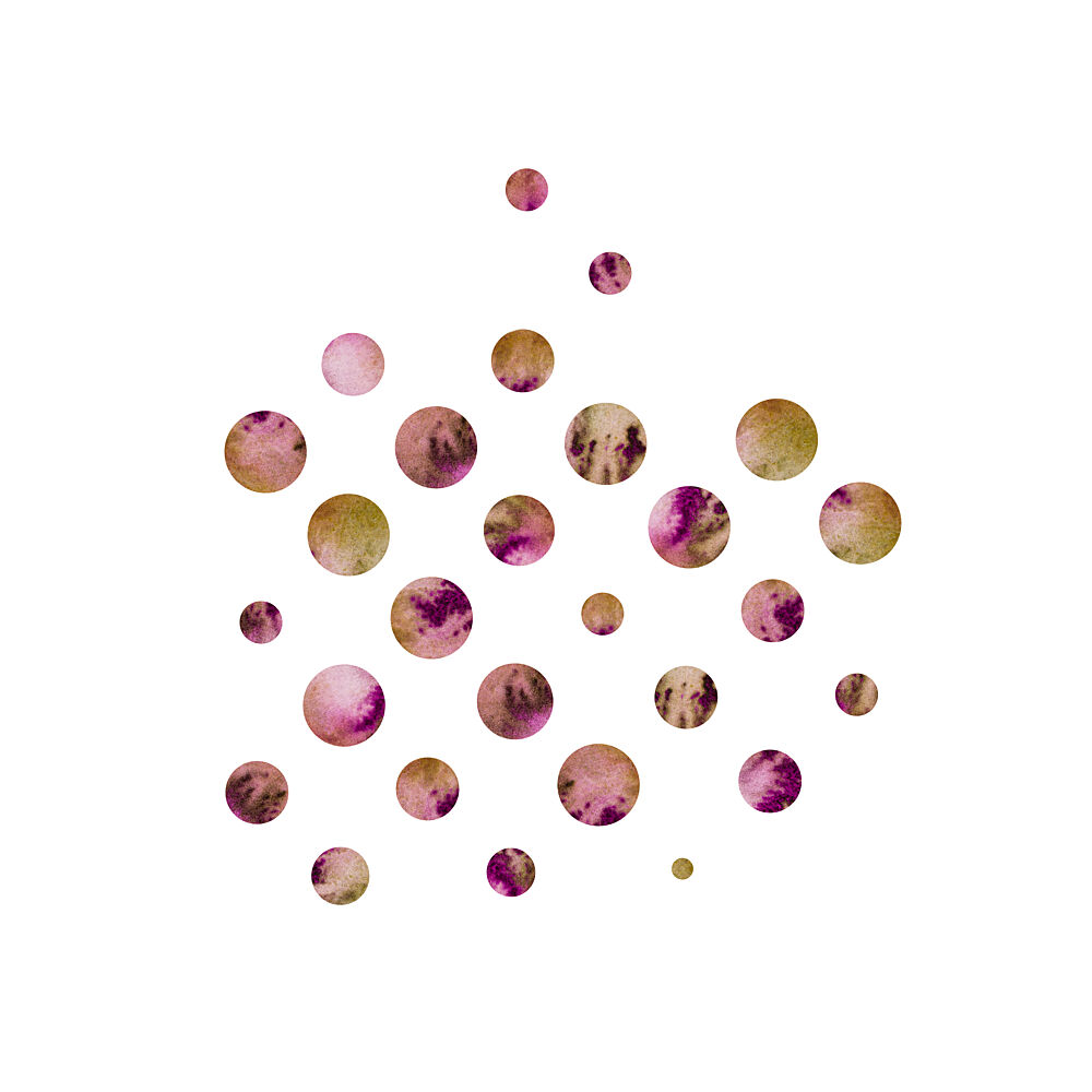 Abstract Watercolor Dots art print by Fabiana Silveira for $57.95 CAD