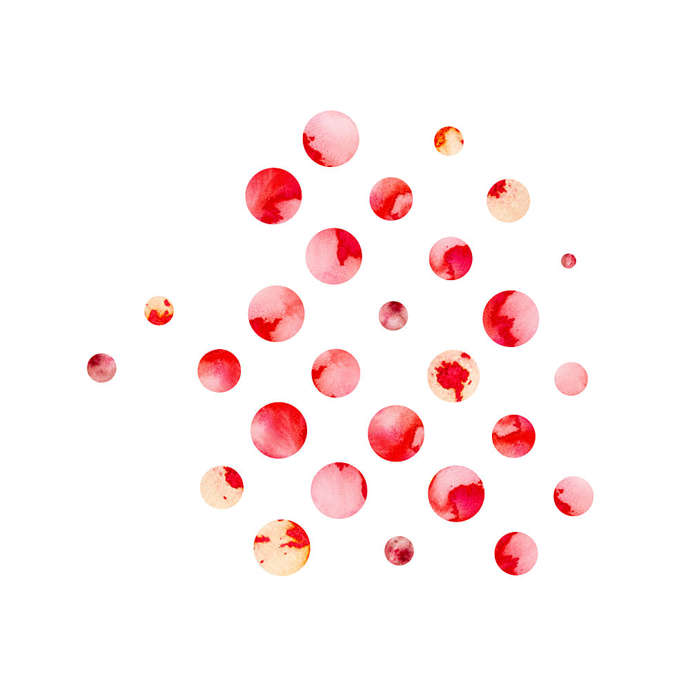 Abstract Watercolor Dots art print by Fabiana Silveira for $57.95 CAD