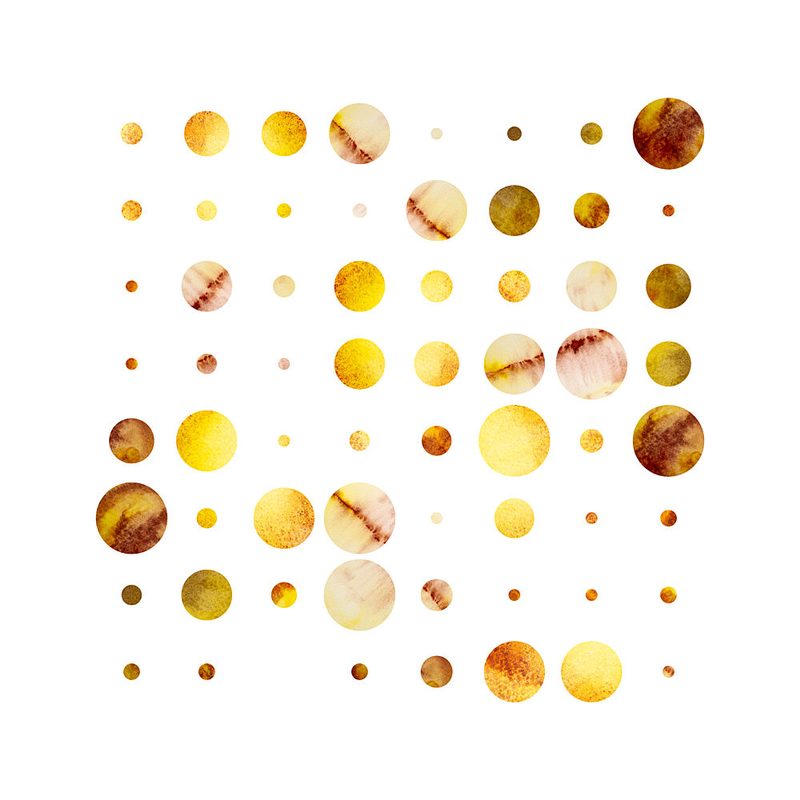 Golden Textured Circles art print by Fabiana Silveira for $57.95 CAD