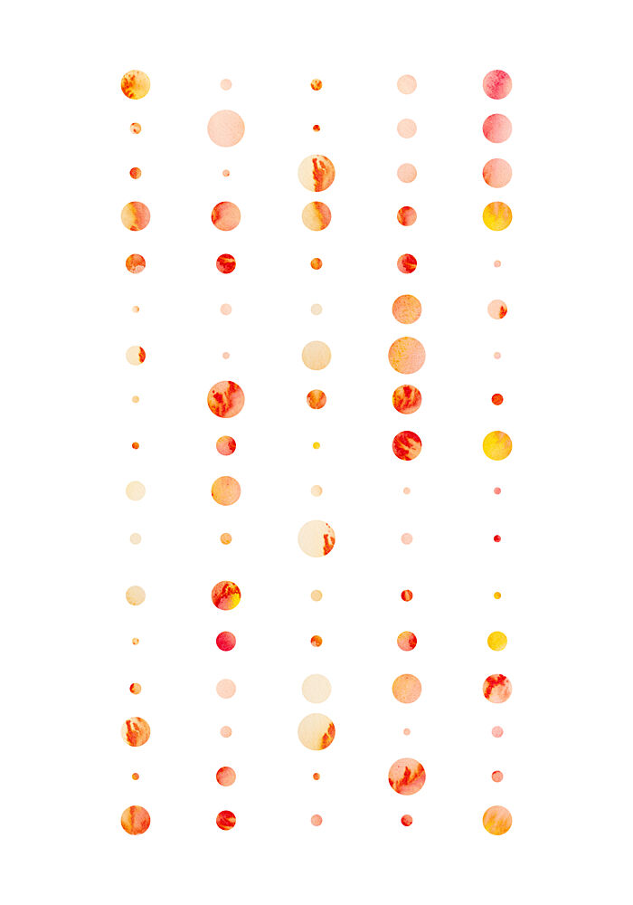 Blush Dot Cascade art print by Fabiana Silveira for $57.95 CAD