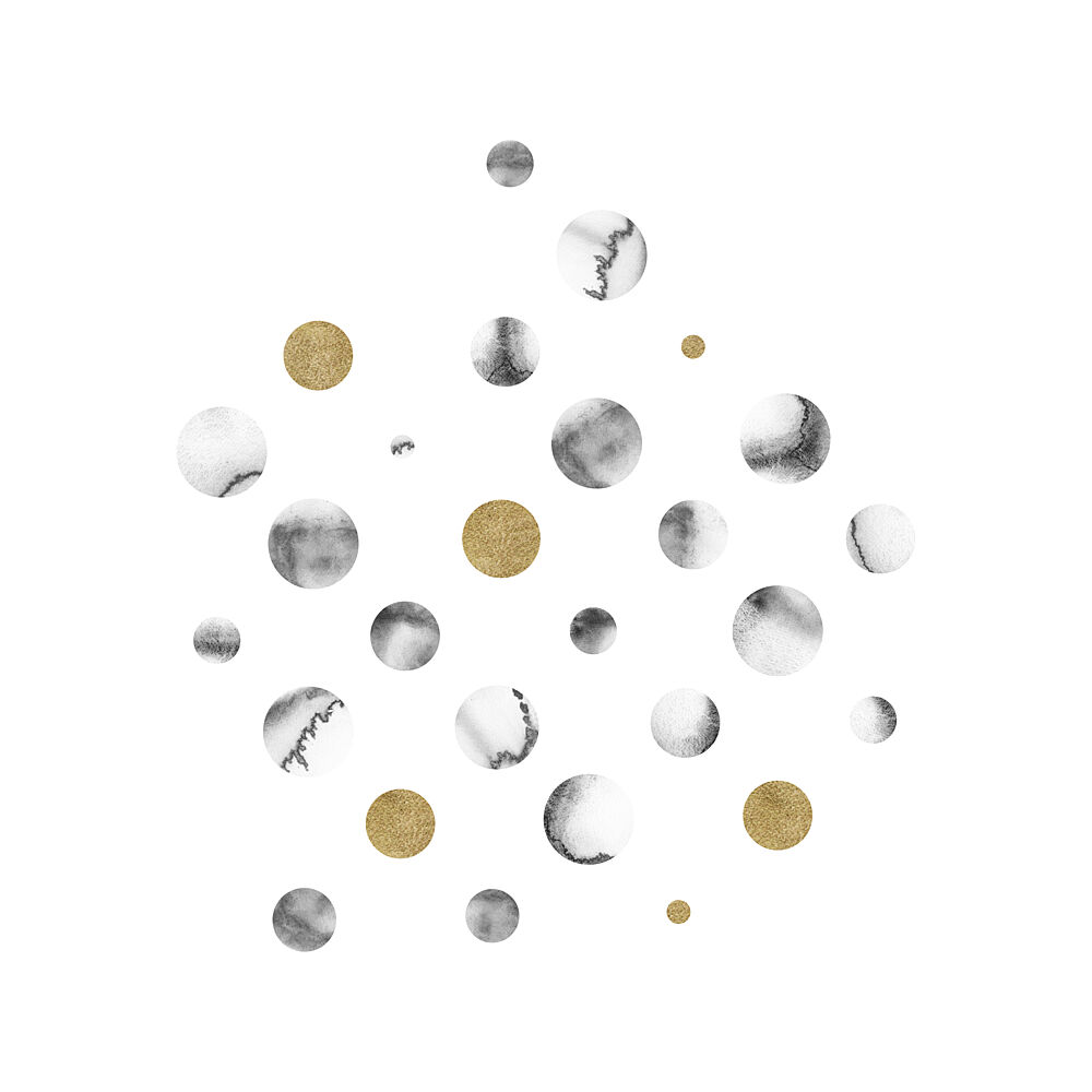 Gold Marble Circles art print by Fabiana Silveira for $57.95 CAD