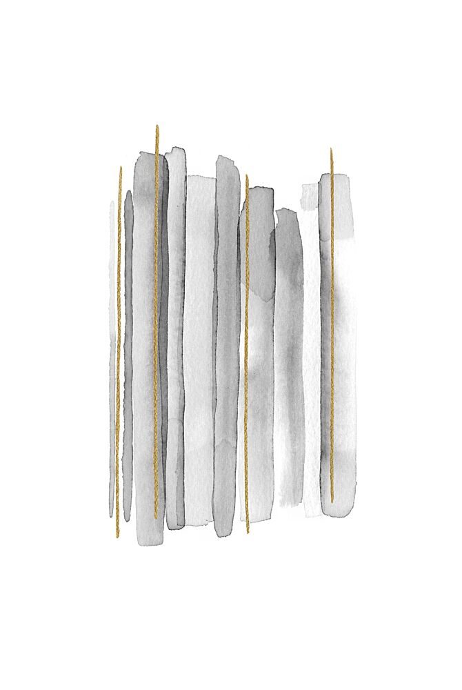 Grey Gold Lines art print by Fabiana Silveira for $57.95 CAD