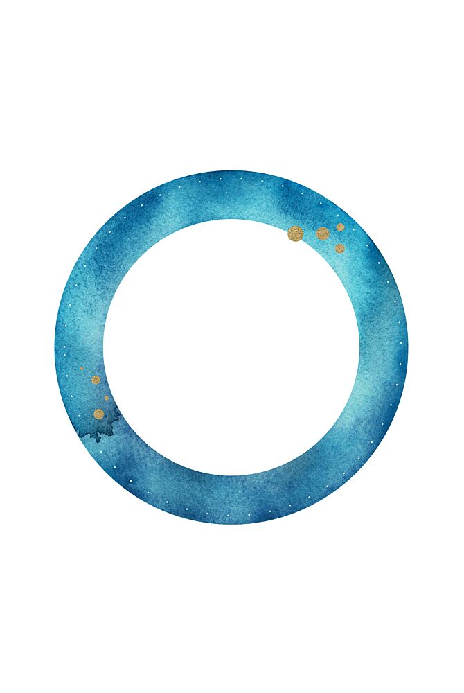 Blue Gold Cosmic Ring art print by Fabiana Silveira for $57.95 CAD