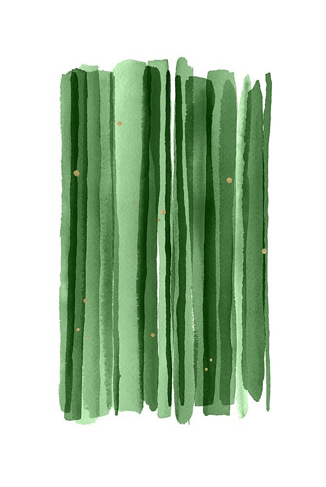 Green Watercolor Stripes art print by Fabiana Silveira for $57.95 CAD