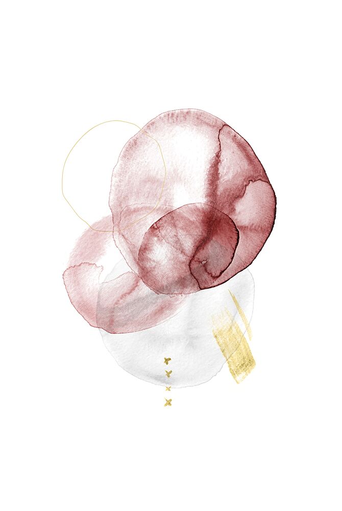 Blush Gold Abstract Flow art print by Fabiana Silveira for $57.95 CAD