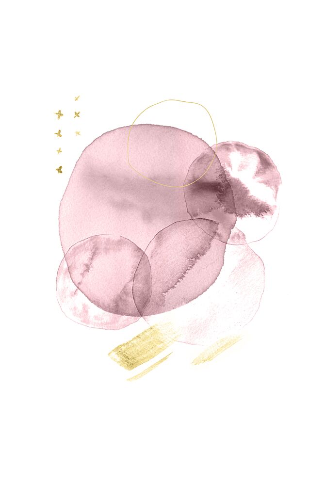 Blush Gold Fluid Shapes art print by Fabiana Silveira for $57.95 CAD