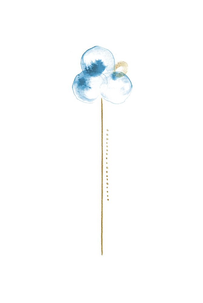 Blue Watercolor Bloom art print by Fabiana Silveira for $57.95 CAD