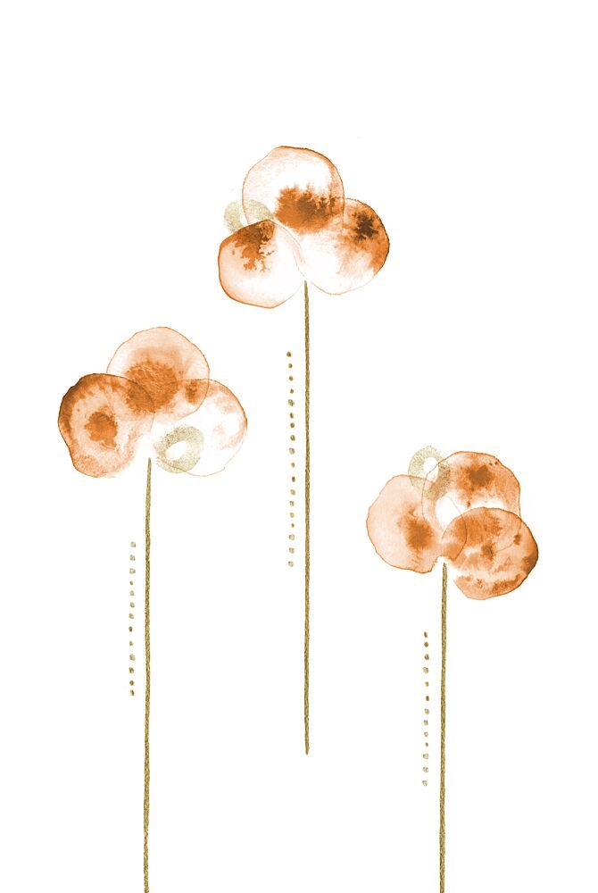 Minimalist Orange Blooms art print by Fabiana Silveira for $57.95 CAD