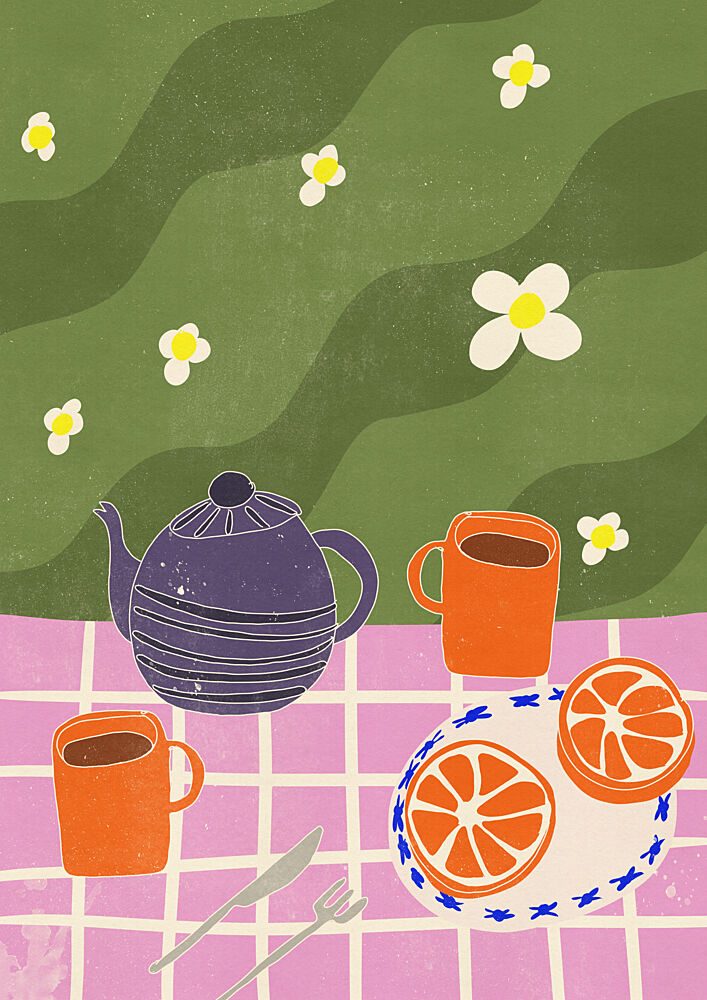 Spring Garden Picnic art print by Nicholas for $57.95 CAD