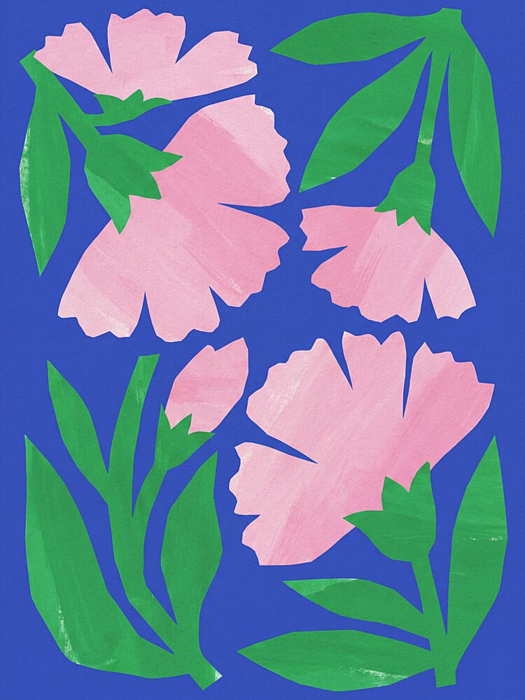 Pink Floral Cutouts art print by Andreas Magnusson for $57.95 CAD