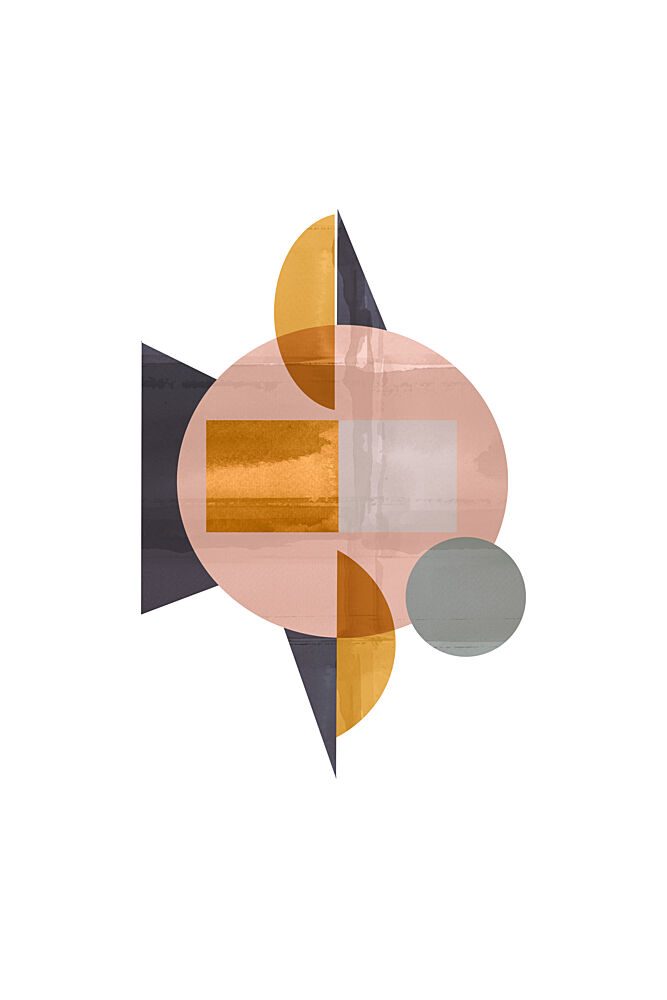 Modern Geometric Blush art print by Cartissi for $57.95 CAD