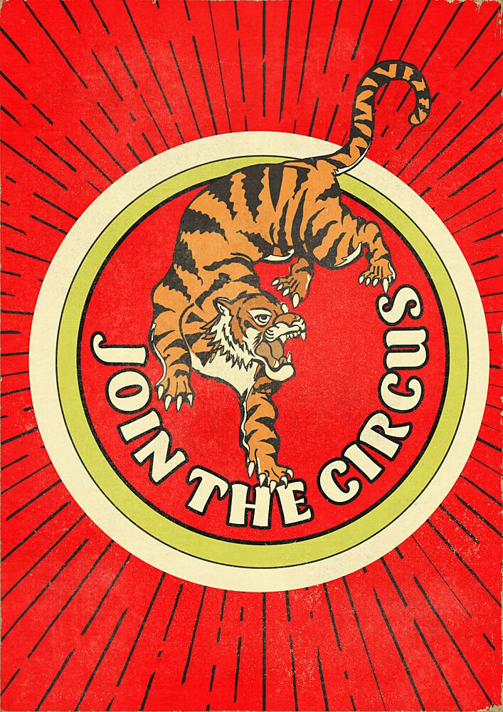 Join the Circus Tiger art print by Nicholas for $57.95 CAD