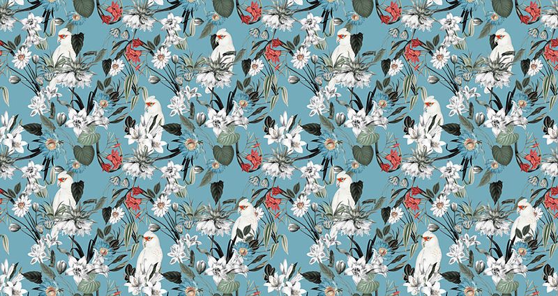 White Birds Tropical Flora art print by Marja van den Hurk for $57.95 CAD