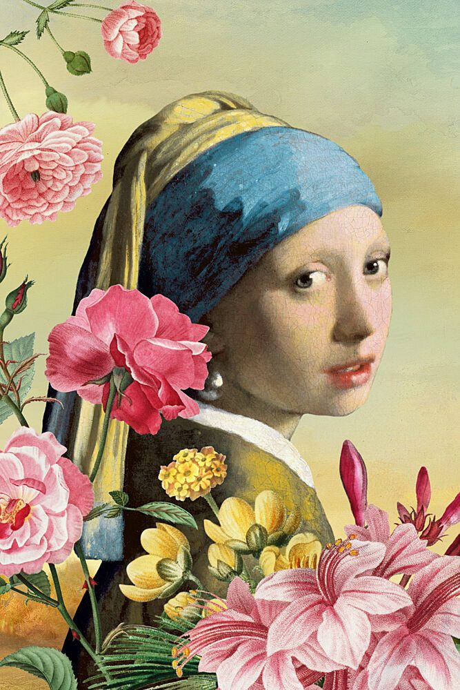 Dreamy Floral Portrait art print by Marja van den Hurk for $57.95 CAD