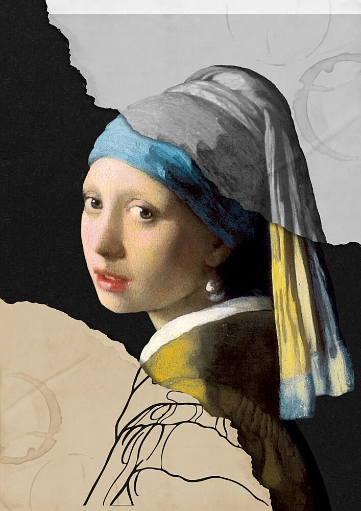 Classic Modern Portrait art print by Marja van den Hurk for $57.95 CAD
