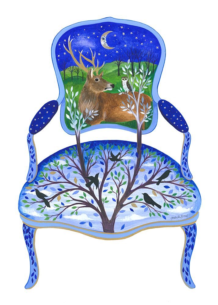 Stag Armchair art print by Isabelle Brent for $57.95 CAD