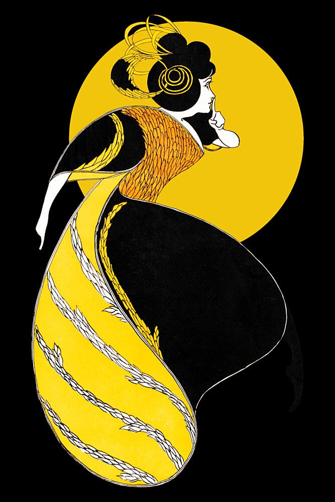 Art Deco Golden Silence art print by Marja van den Hurk for $57.95 CAD