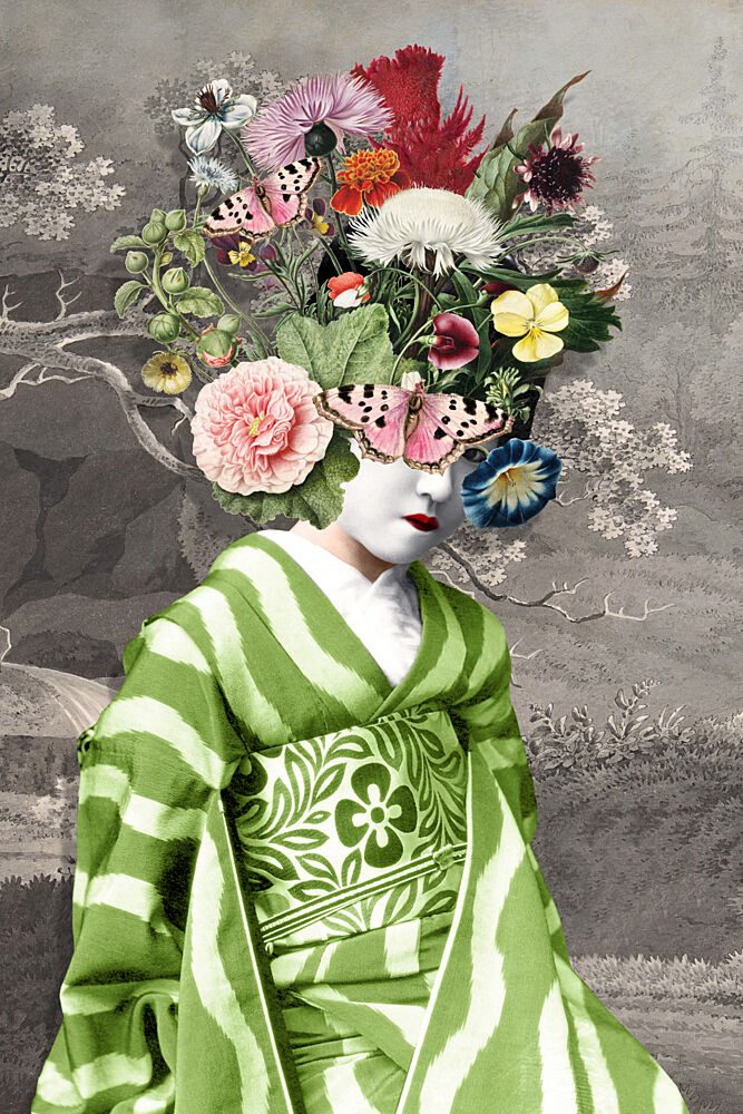 Geisha Butterfly Blooms art print by Marja van den Hurk for $57.95 CAD