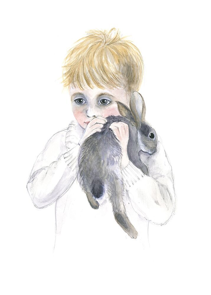 Little Boy and Rabbit art print by Isabelle Brent for $57.95 CAD