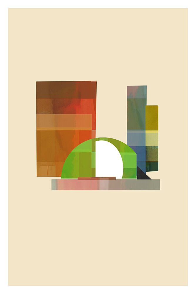 Vibrant Abstract Shapes art print by Cartissi for $57.95 CAD