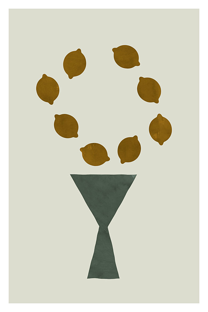 Minimalist Lemon Vessel art print by Cartissi for $57.95 CAD