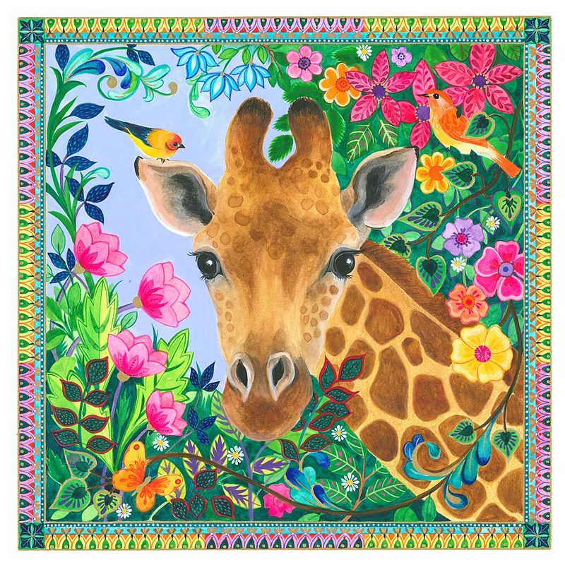 Floral Giraffe art print by Isabelle Brent for $57.95 CAD