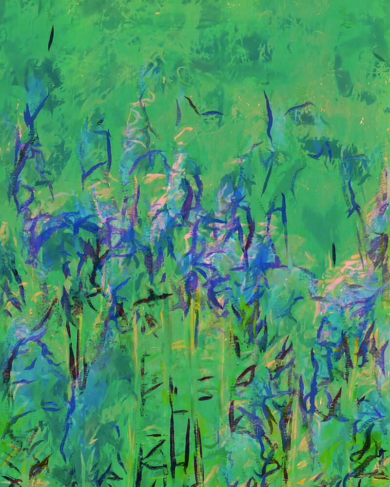 Lush Green Abstraction art print by Uma Gokhale for $57.95 CAD