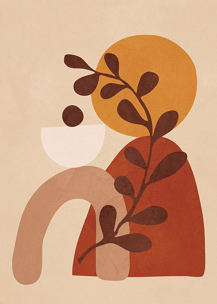 Boho Desert Plant Shapes art print by Flow Line for $57.95 CAD
