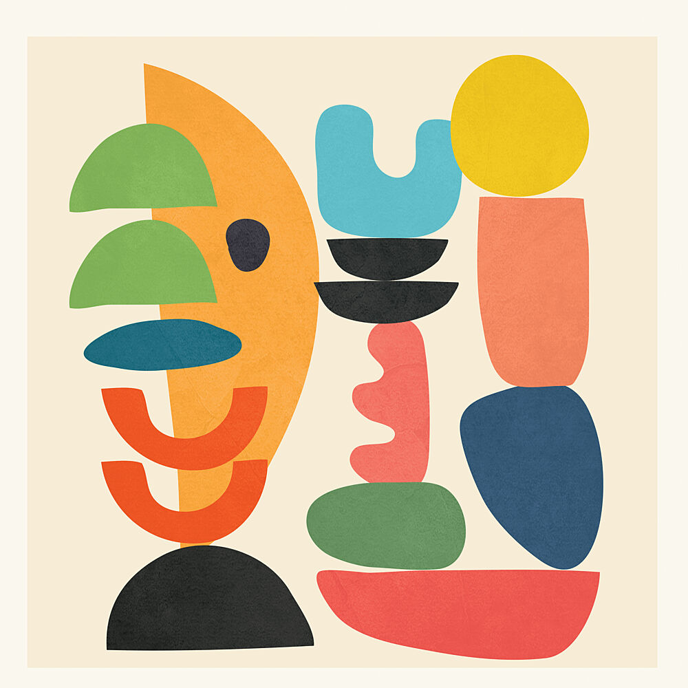 Colorful Balanced Shapes art print by Flow Line for $57.95 CAD