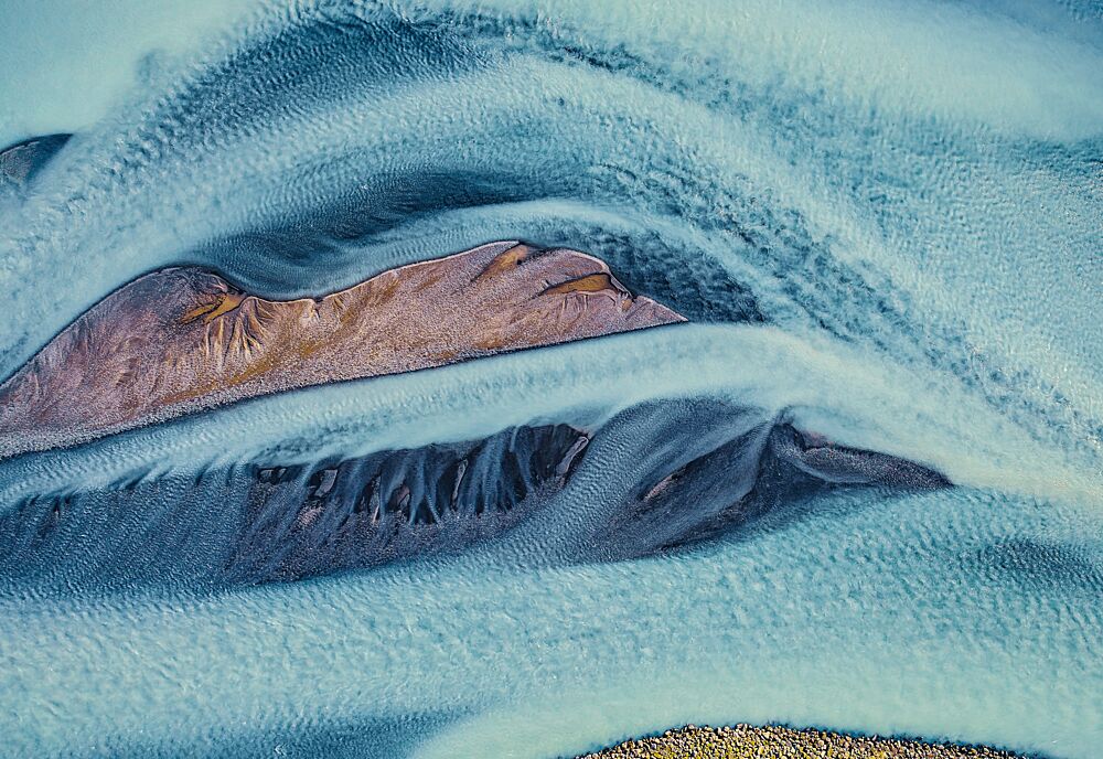Braided River Aerial Flow art print by Wei David Dai for $57.95 CAD