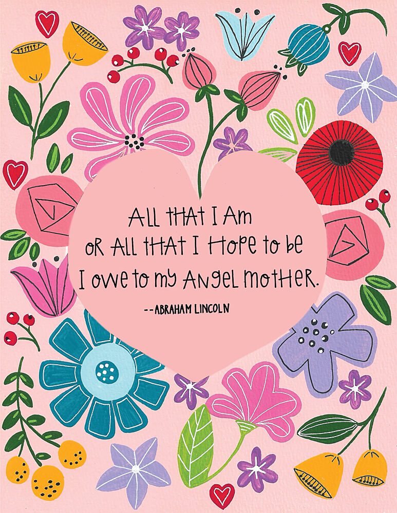 Angel Mother Floral Heart art print by Sara Coulter for $57.95 CAD