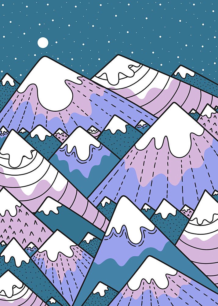 Dreamy Mountain Moon art print by Stephen Wade for $57.95 CAD