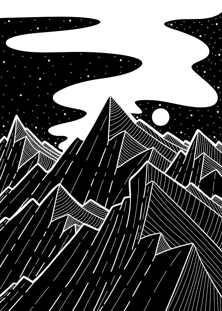 White Smoke Peaks art print by Stephen Wade for $57.95 CAD