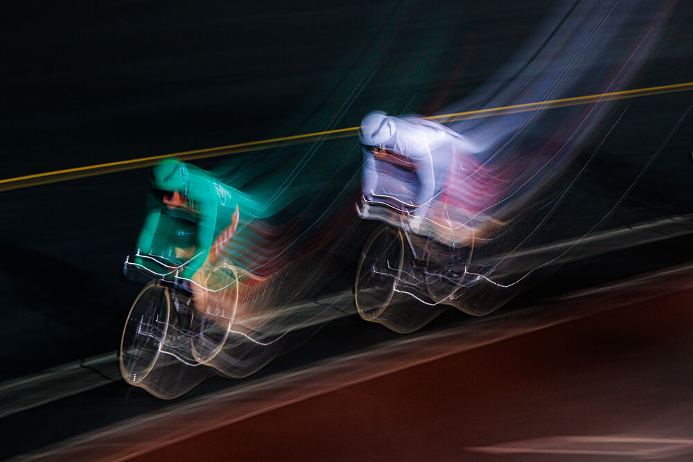 Blurred Cyclists Racing art print by Unknown for $57.95 CAD