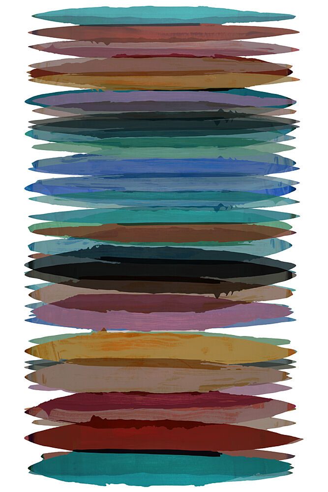 Vibrant Horizontal Strokes art print by Cartissi for $57.95 CAD