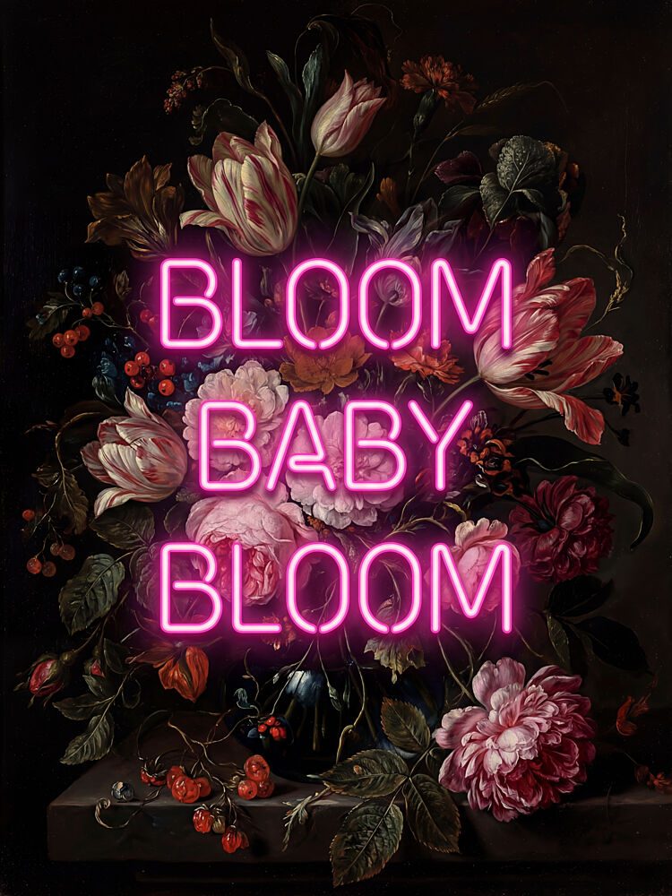 Bloom Baby Bloom Neon art print by Andreas Magnusson for $57.95 CAD