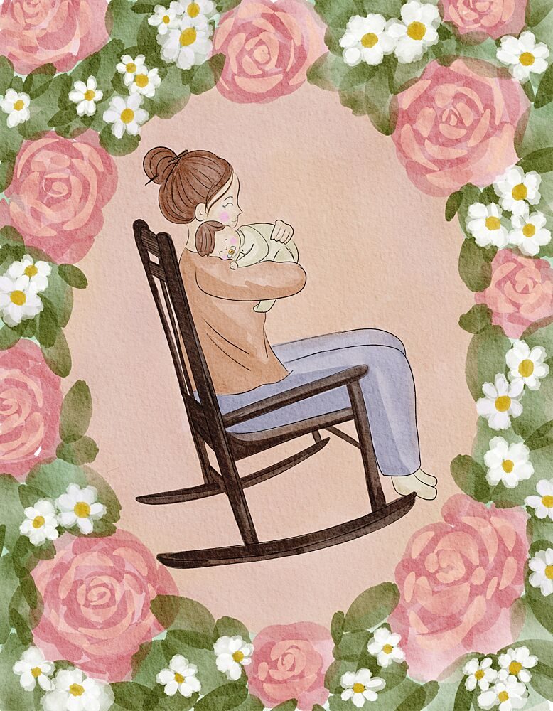 Mother Baby Lullaby art print by Nikita Jariwala for $57.95 CAD