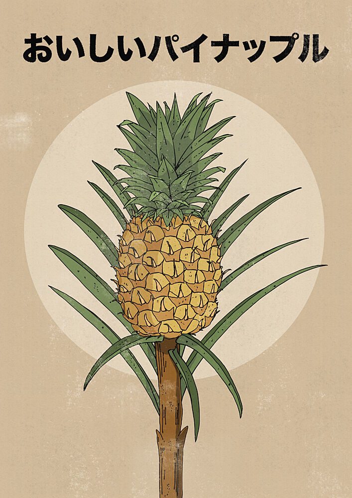 Golden Pineapple Plant art print by Nicholas for $57.95 CAD