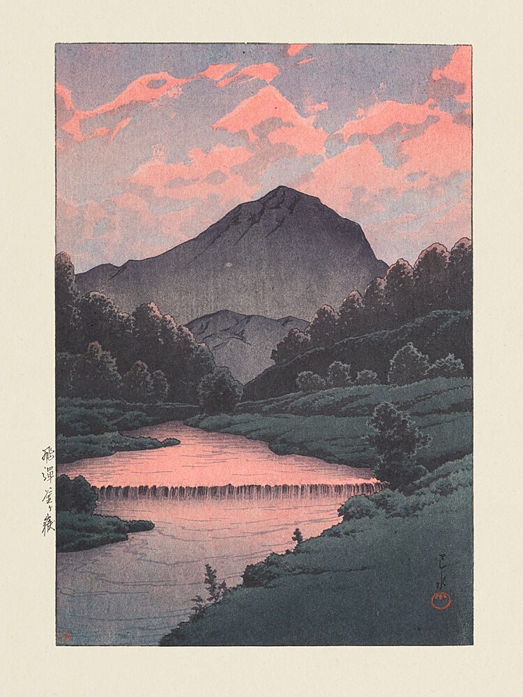 Hida Kamagadake Mount Kamaga, Hida 1933 art print by Kawase Hasui for $57.95 CAD