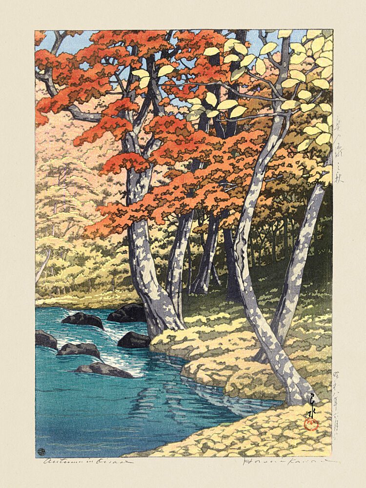 Herfst in Oirase 1933 art print by Kawase Hasui for $57.95 CAD