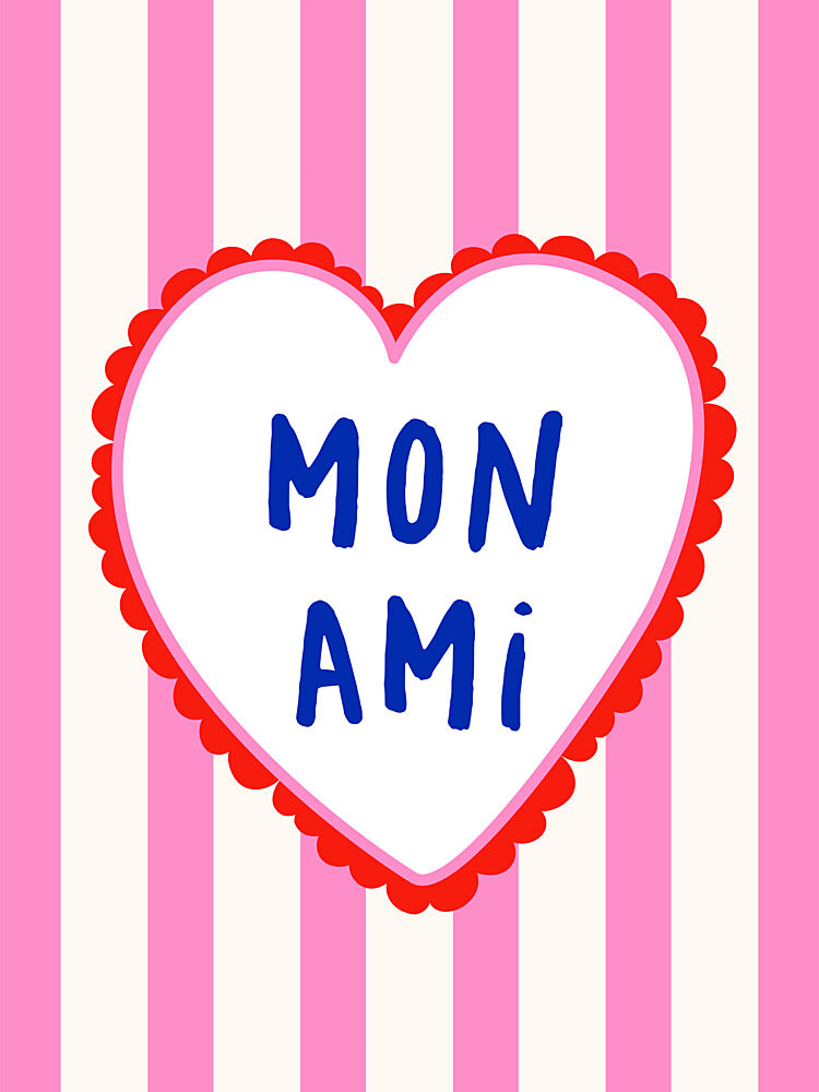 Sweet Mon Ami Heart art print by Sudevi Sen for $57.95 CAD