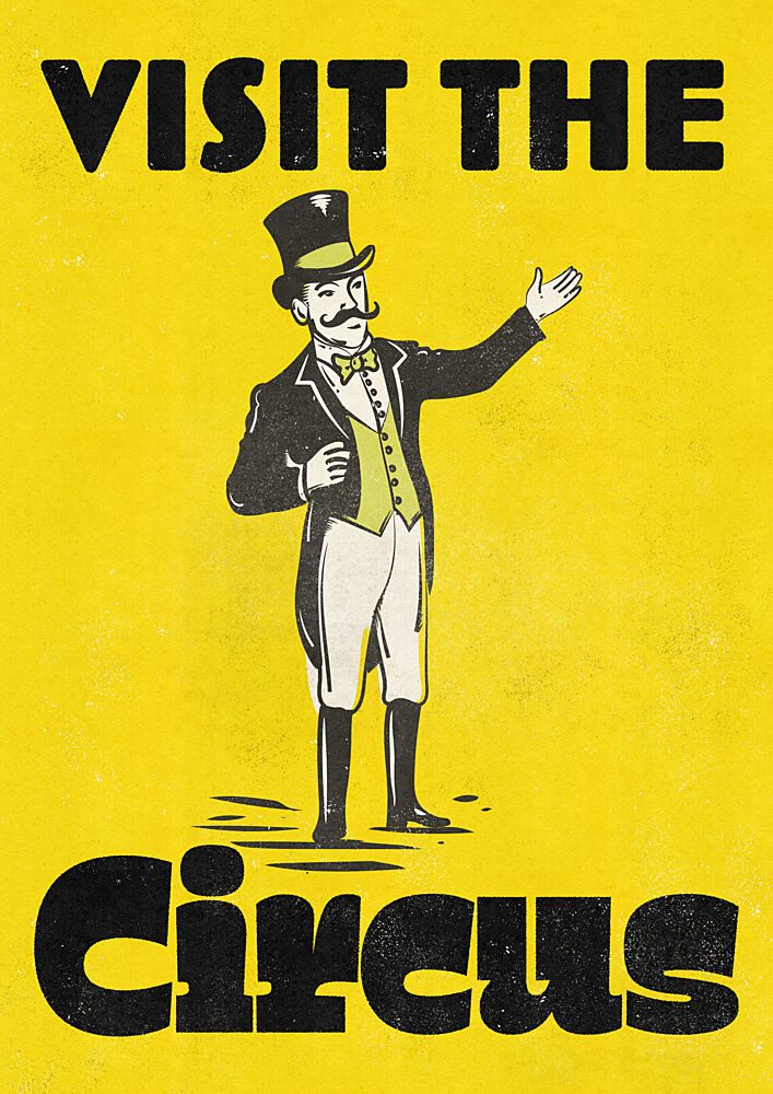 Vintage Circus Ringmaster art print by Nicholas for $57.95 CAD