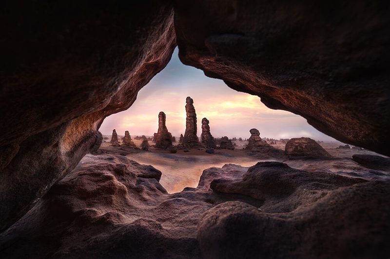 Ancient Desert Pillars art print by LI Ying for $57.95 CAD