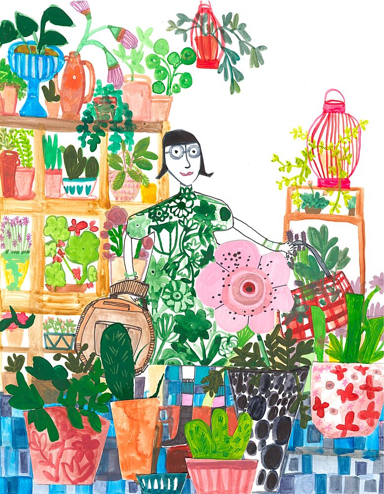 Plant Lady art print by Sharon Nullmeyer for $57.95 CAD