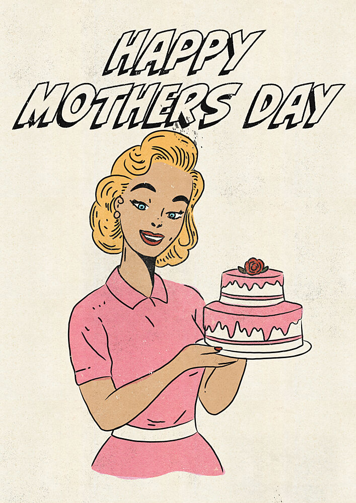 Retro Mothers Day Celebration art print by Nicholas for $57.95 CAD