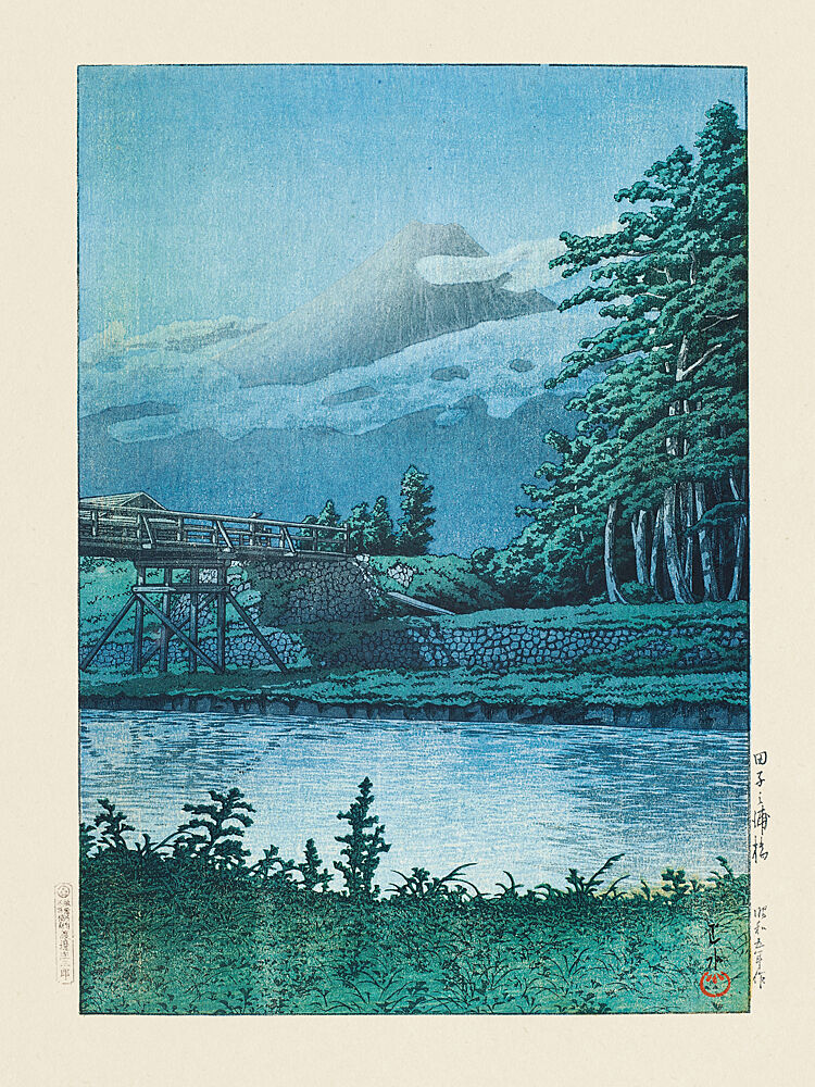 Tago No Ura Hashi Tagonoura Bridge 1930 art print by Kawase Hasui for $57.95 CAD