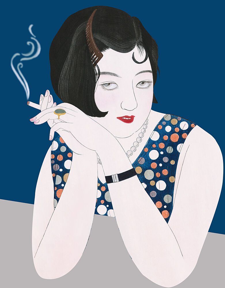 Retro Smokers Gaze art print by Marja van den Hurk for $57.95 CAD